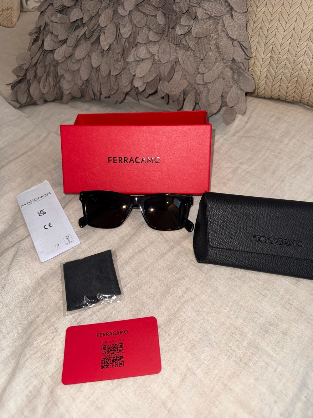 Ferragamo Sunglasses with Red Case